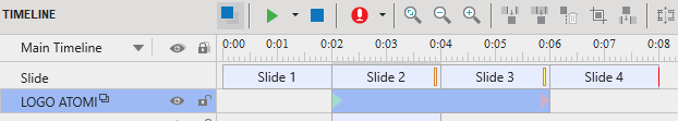 Drag the logo time bar along the timeline and/or change its length to decide where the logo is visible.