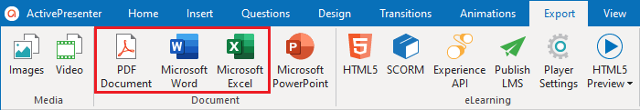 Export Projects to PDF-Word-Excel AP8.2