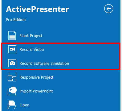 Record in Start Page