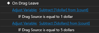 On Drag Leave event