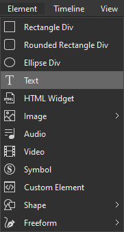 Add Texts, tab-Element-Text