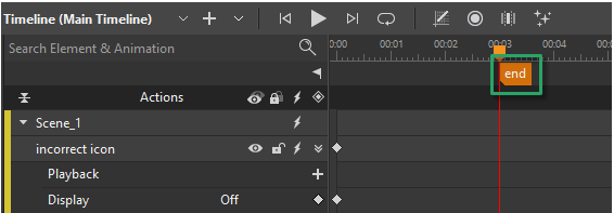 If the main timeline doesn't have any animations but you still want the scene to be shown for some time in the video, you can add a label to that main timeline.