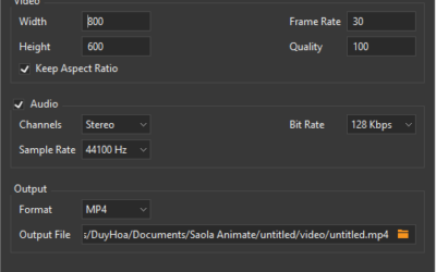 Export Projects to Video Formats in Saola Animate 3