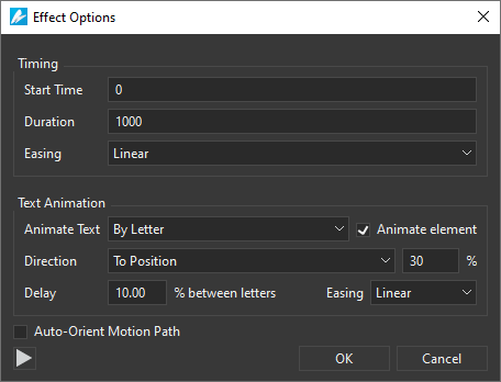 Open Effect Options for further editing