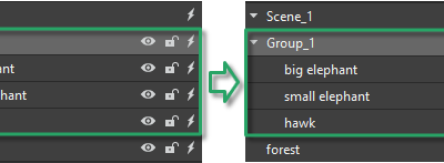 Group Elements in Saola Animate 3
