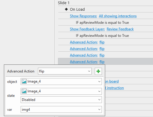 add flip action