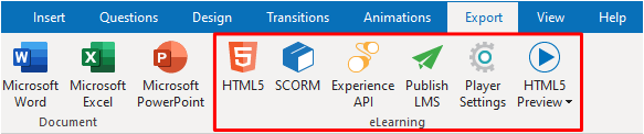 preview and export