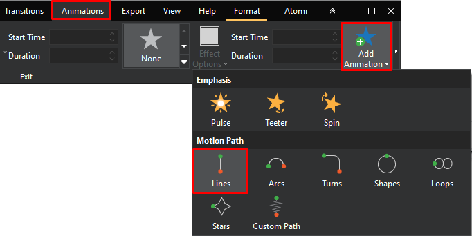 Add motion path