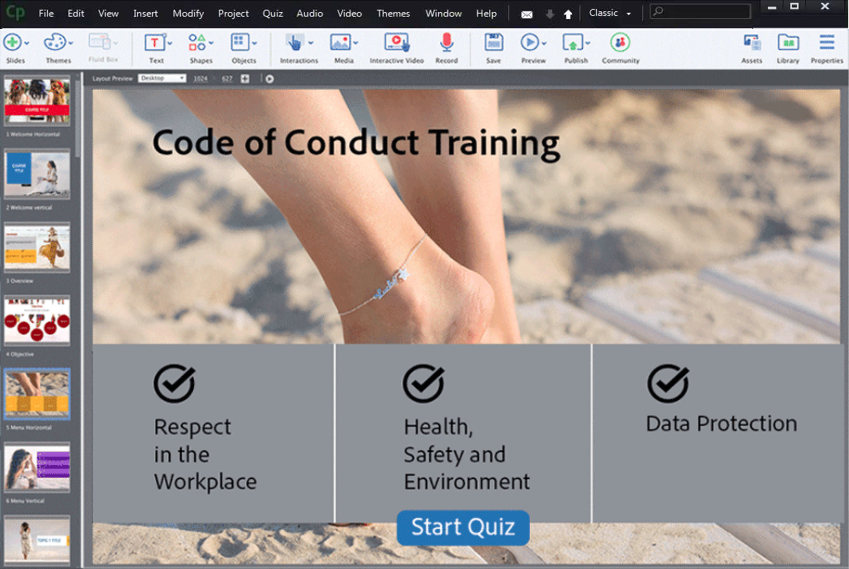 eLearning tool for Windows 11-Adobe Captivate