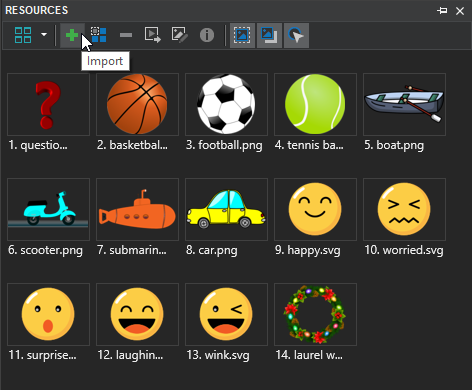 The Resources Pane