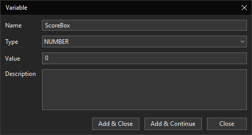 Create a Number Variable