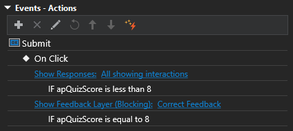 Events-actions of the Submit button