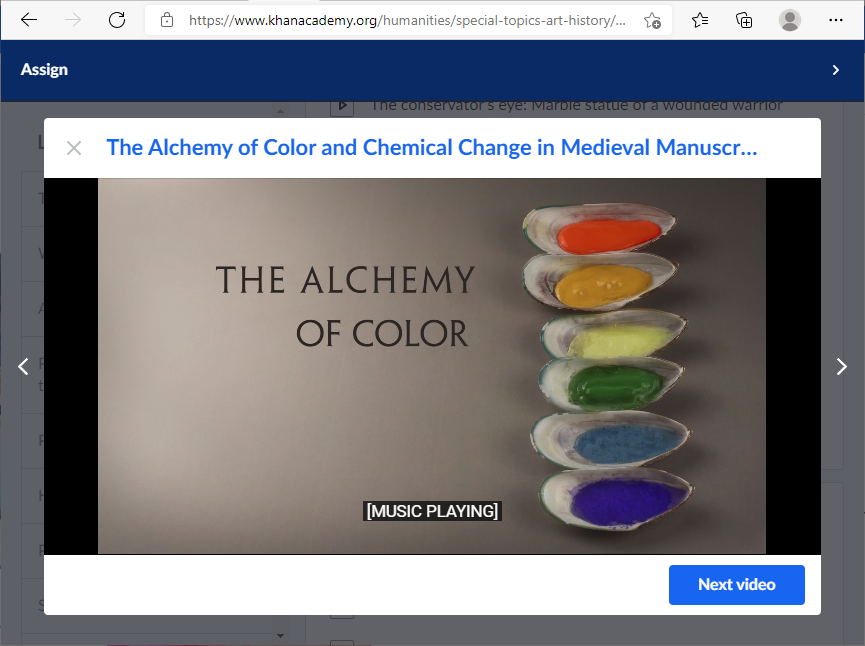 The website Khan Academy provides short lessons in the form of YouTube videos.