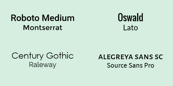 Font pairings