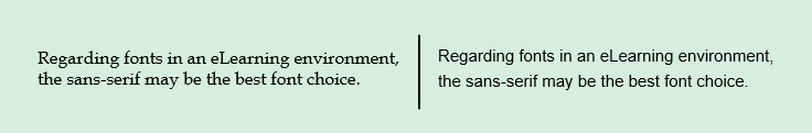 Legible fonts for eLearning