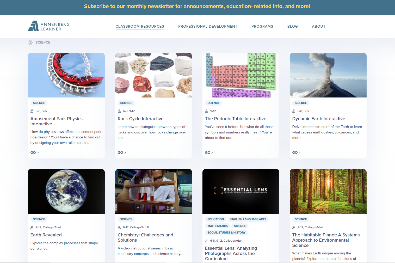 Annenberg Learner is one of the free eLearning resources