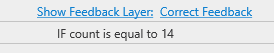 show correct feedback