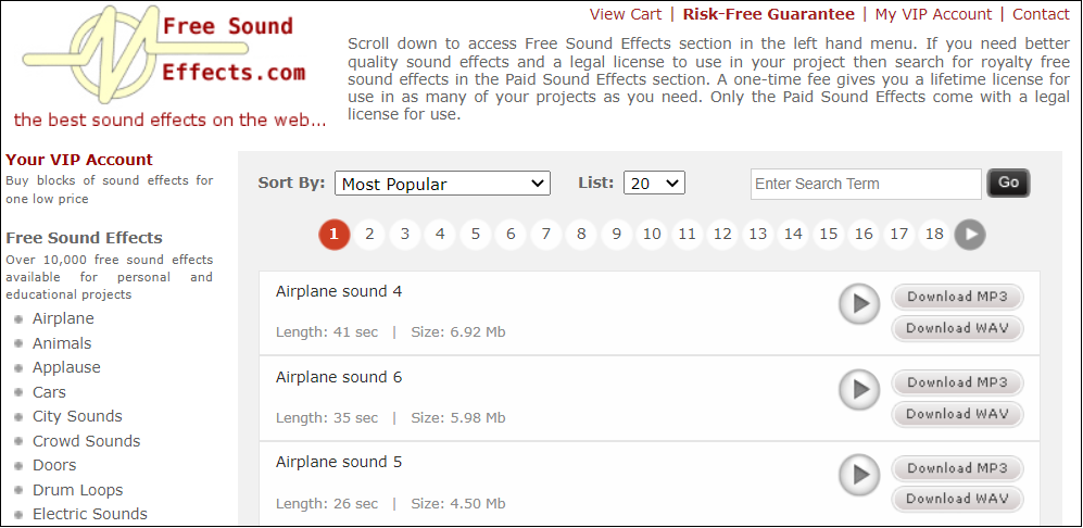 Free sound effects