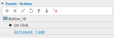 Letter arrangement game > Add events-actions to the Start button.