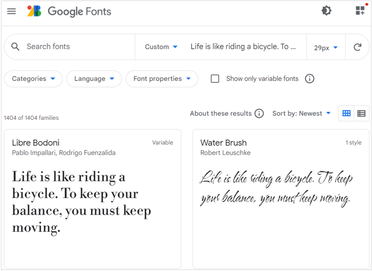 Google Fonts