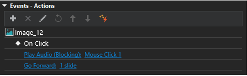 Events-actions of the Start image