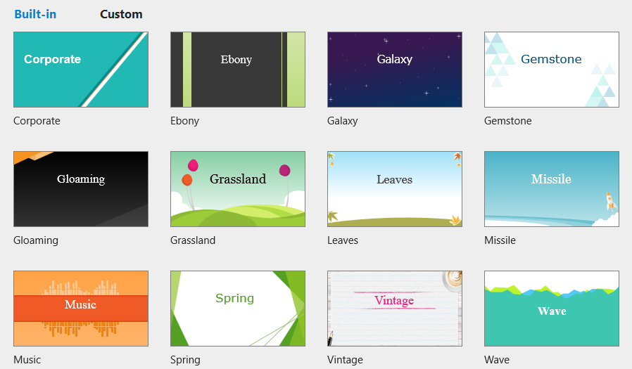 templates in ActivePresenter