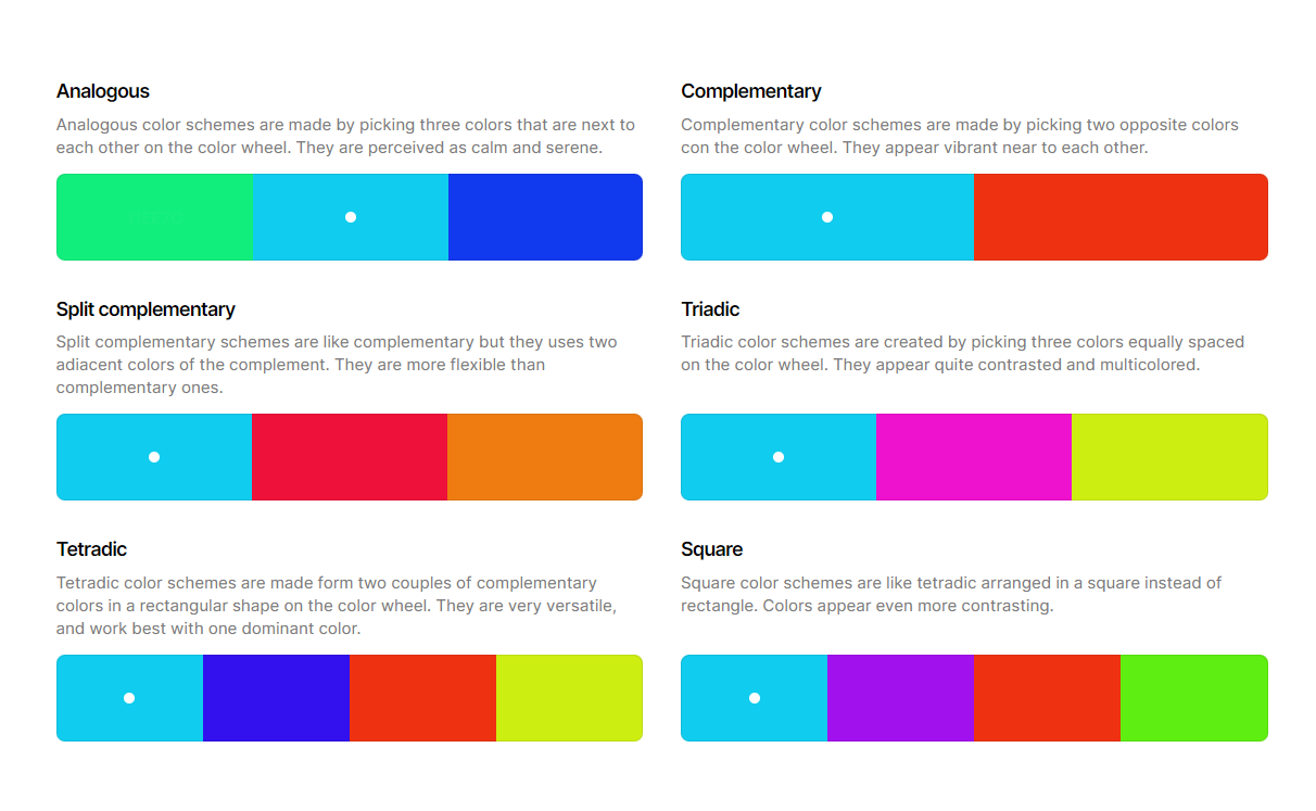 blue palettes