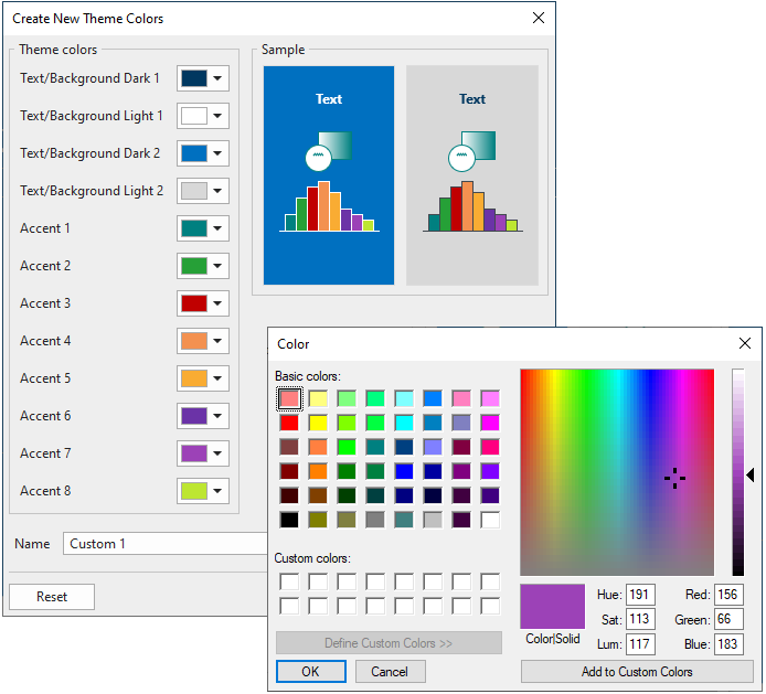 theme and color in ActivePresenter
