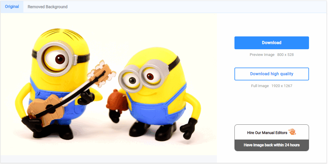 minions delete image background