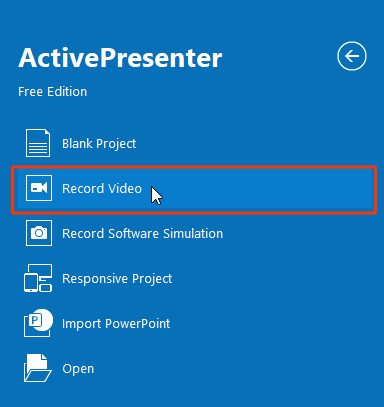 record screen in ActivePresenter