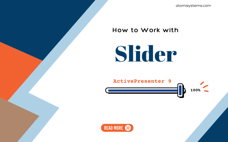 Insert sliders in ActivePresenter 9