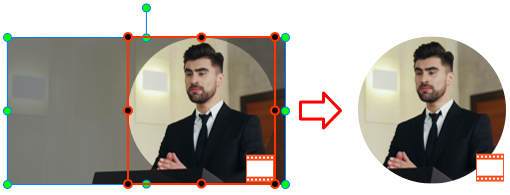 Apply the crop feature to reshape video