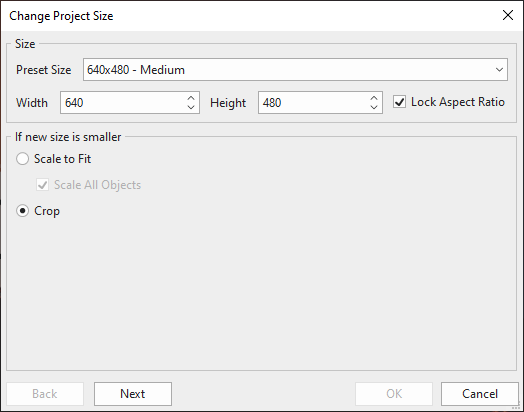 Smaller Change Project Size