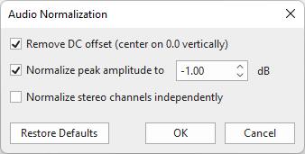 normalize audio