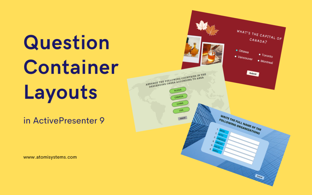 Question Container Layouts in ActivePresenter 9