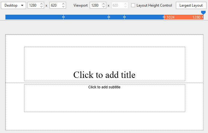 a newly created responsive project
