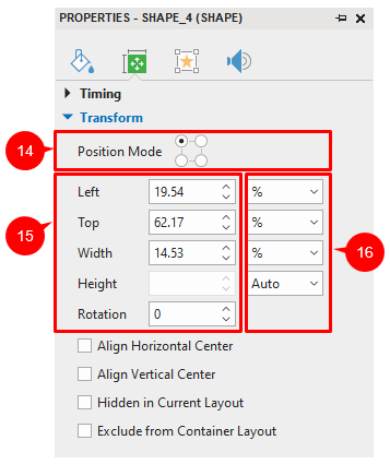 Transform section
