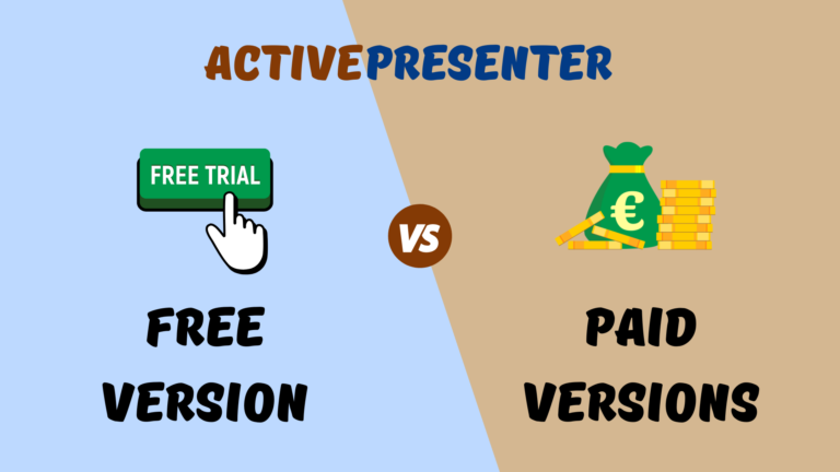 ActivePresenter free version vs. paid versions