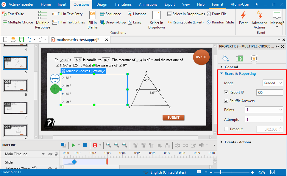 ActivePresenter tracking options