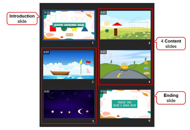 Shapes Matching Game’s Layout