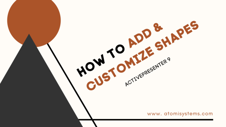 How to add and customize shapes