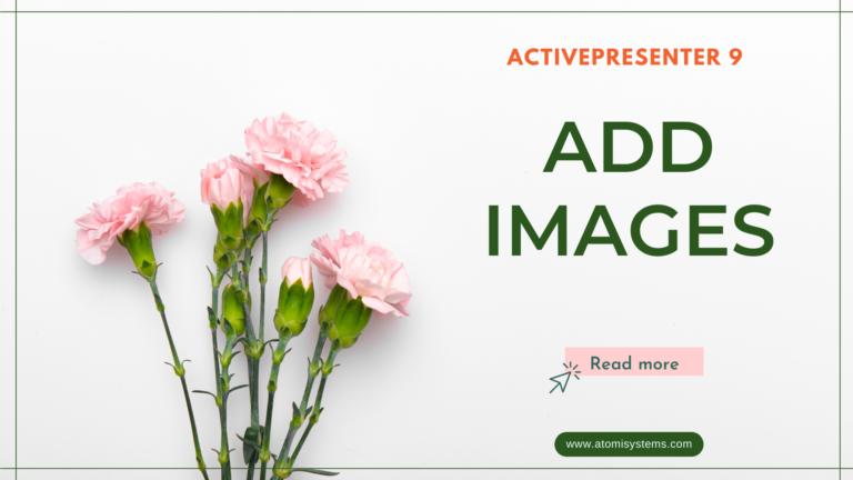 How to add images in ActivePresenter 9