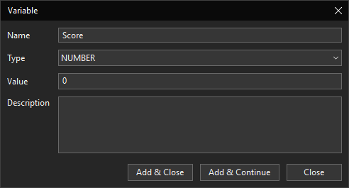 Add variables