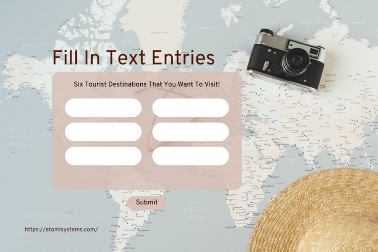 Fill in text entries question