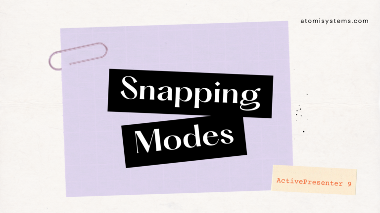 How to use snapping modes