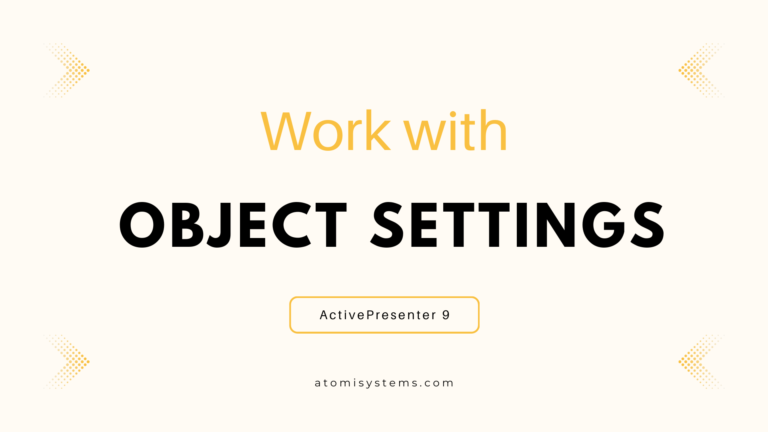Work with Object Settings