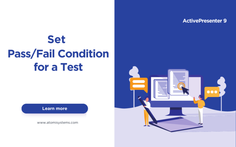 set pass fail condition for a test