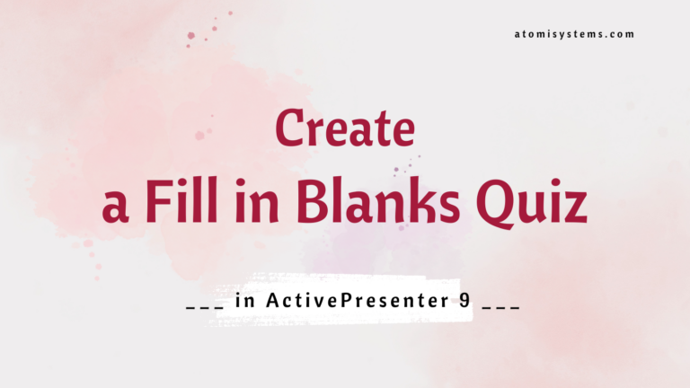 Create a Fill in Blanks quiz