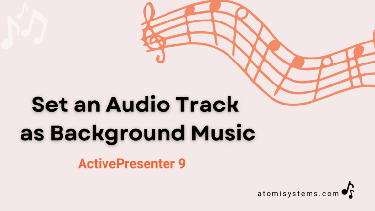 Set an audio track as background music.png