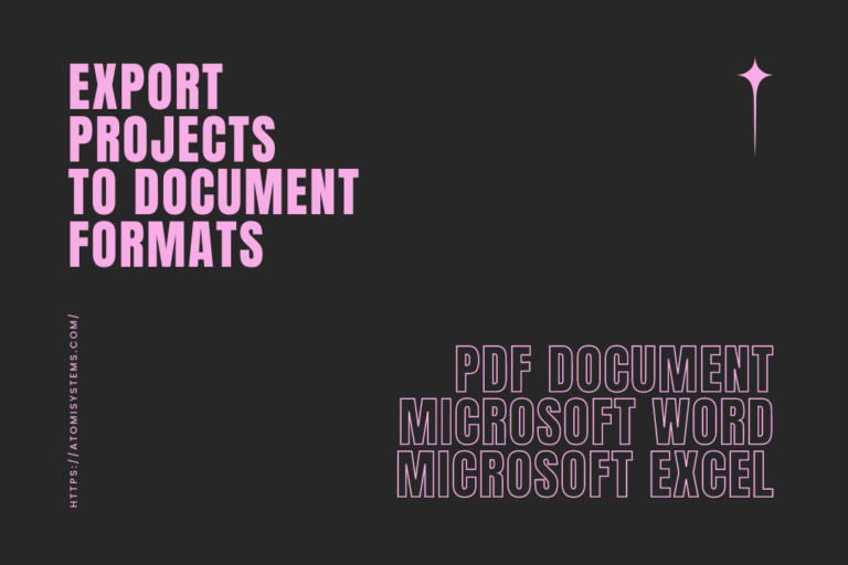 export projects to document formats